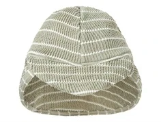 Groen og hvid stribet solhat med UV beskyttelse fra Name It 13239470